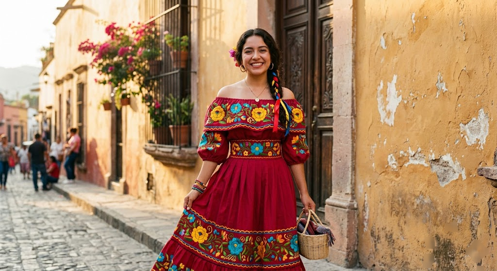 mexico dress for women in vibrant traditional fashion