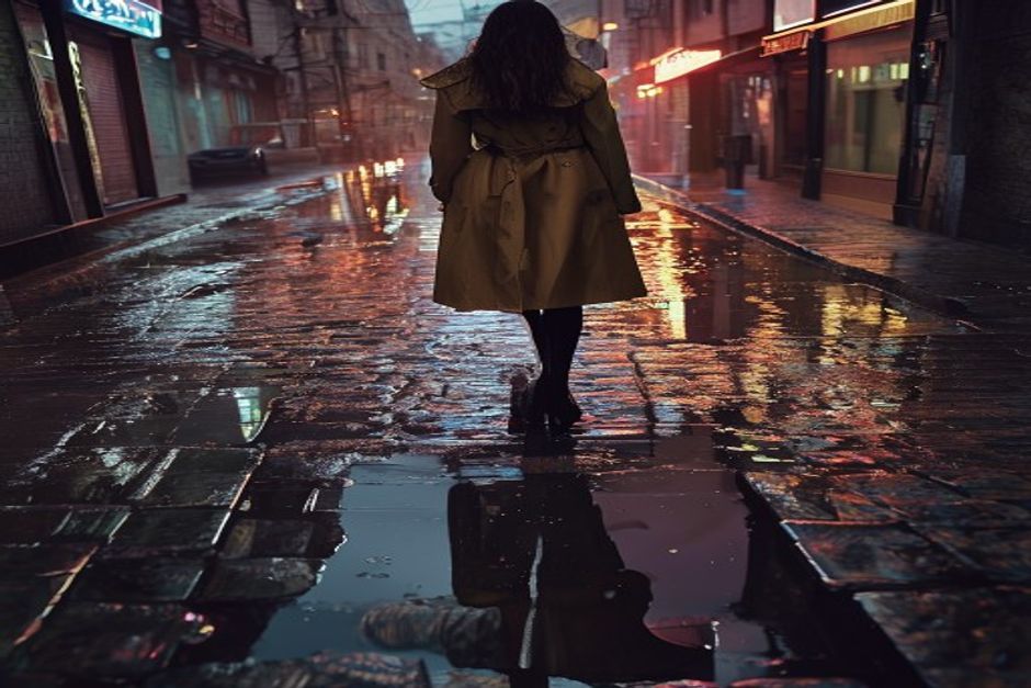 raincoat outfit ideas for women that still look cute styled in a clean realistic fashion setting