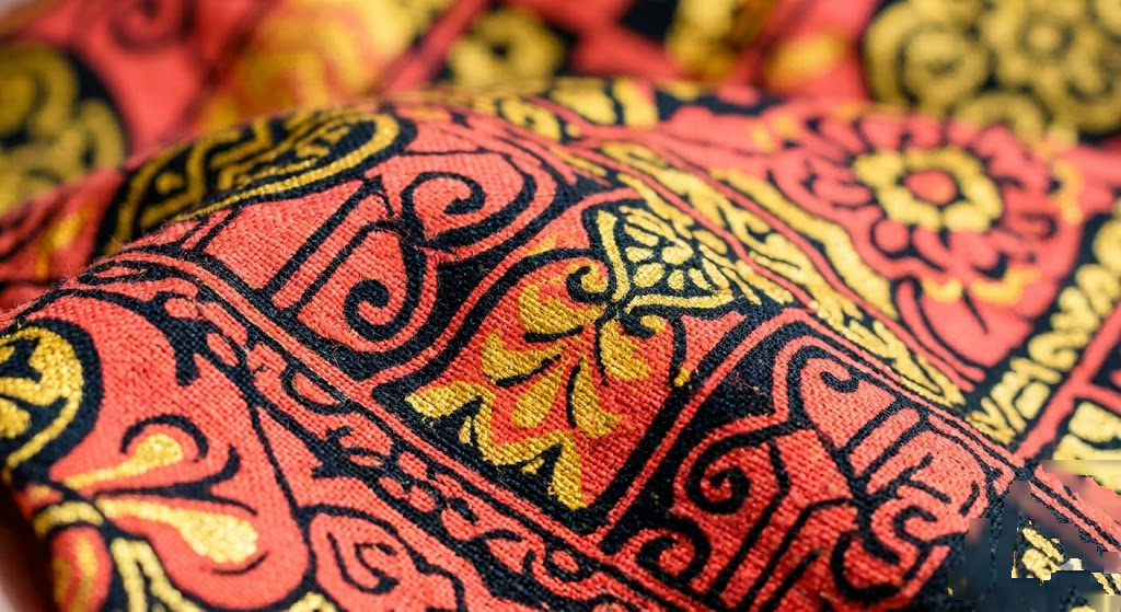 ankara fabric print close-up detail