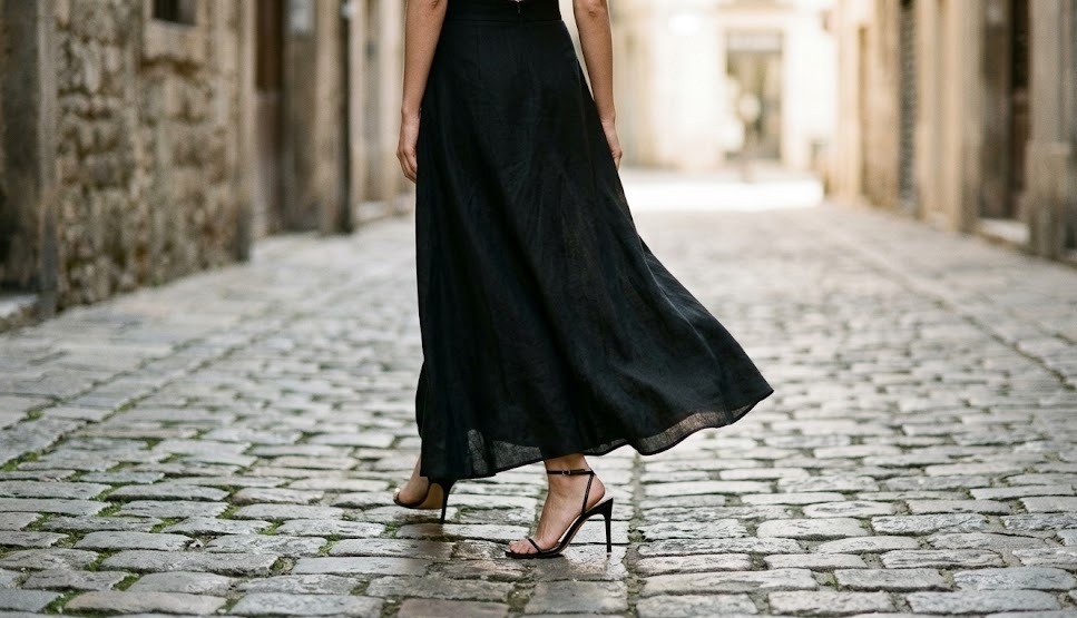 black maxi skirt outfit ideas for women first styling look