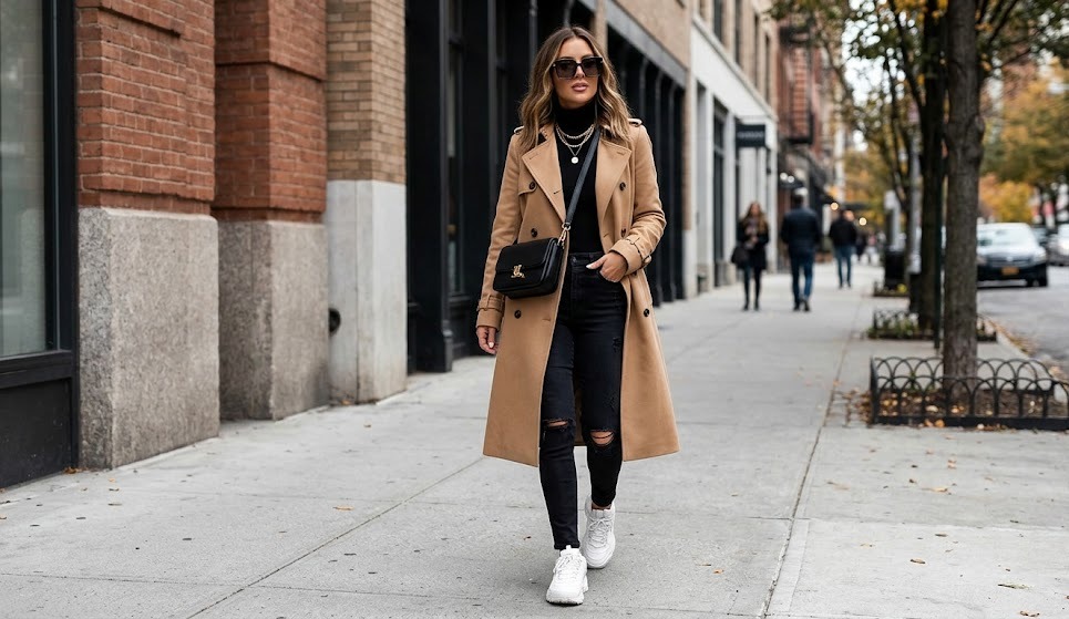 camel trench outfit ideas for women fourth styling look