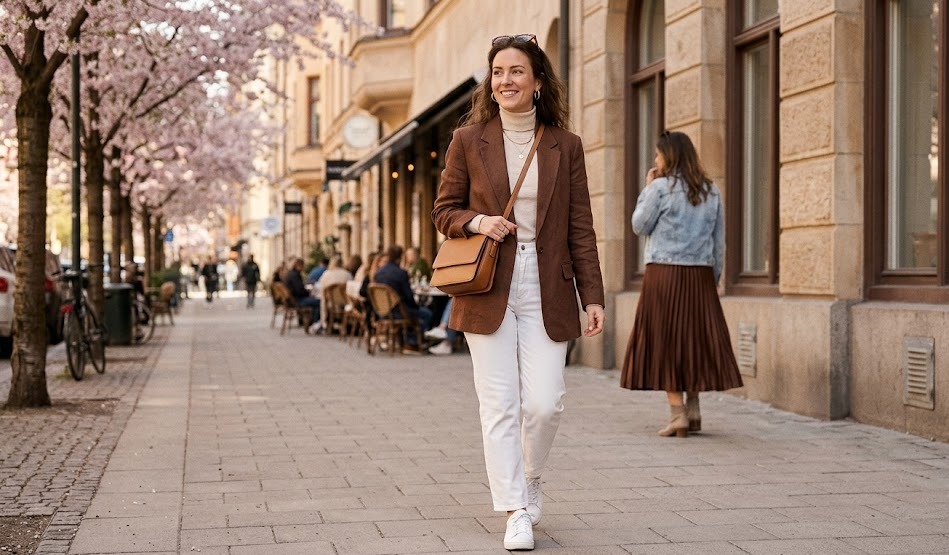cocoa brown spring outfit ideas for women second styling look