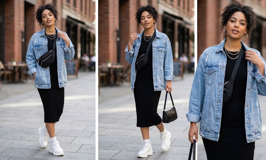 denim jacket dress outfit ideas for women third styling look