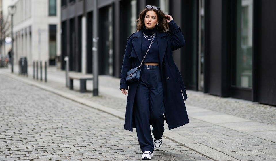 monochrome navy outfit ideas for women fourth styling look