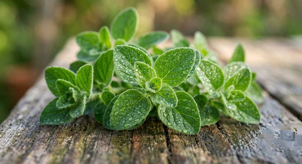 fresh oregano herb plant close-up