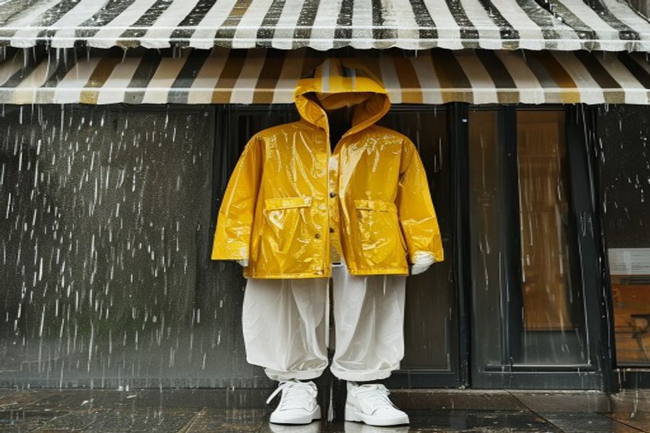 raincoat outfit ideas for women that still look cute first styling look