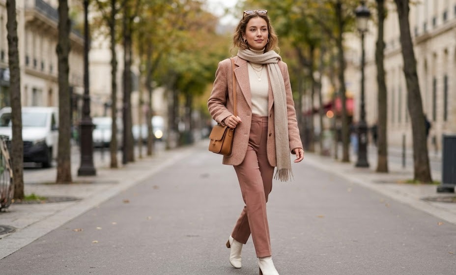 rose beige outfit ideas for women fourth styling look