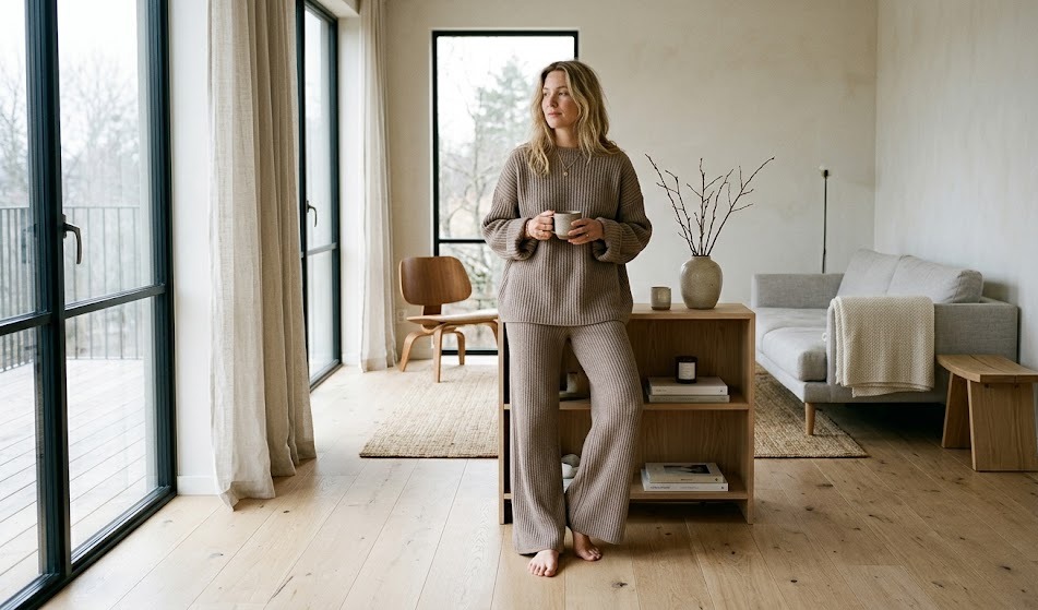 taupe knit outfit ideas for women second styling look