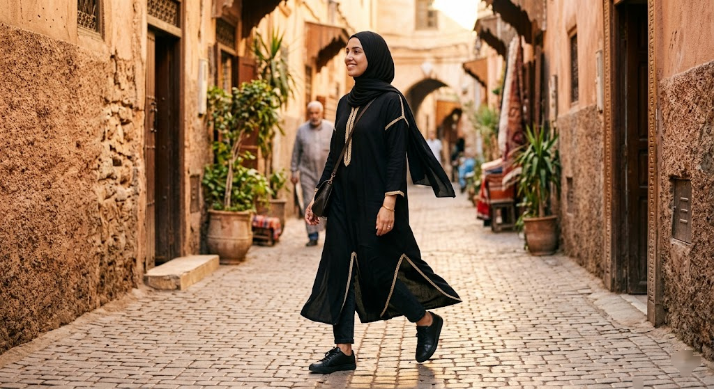 top hijab arab styles for women embroidered long shirt look