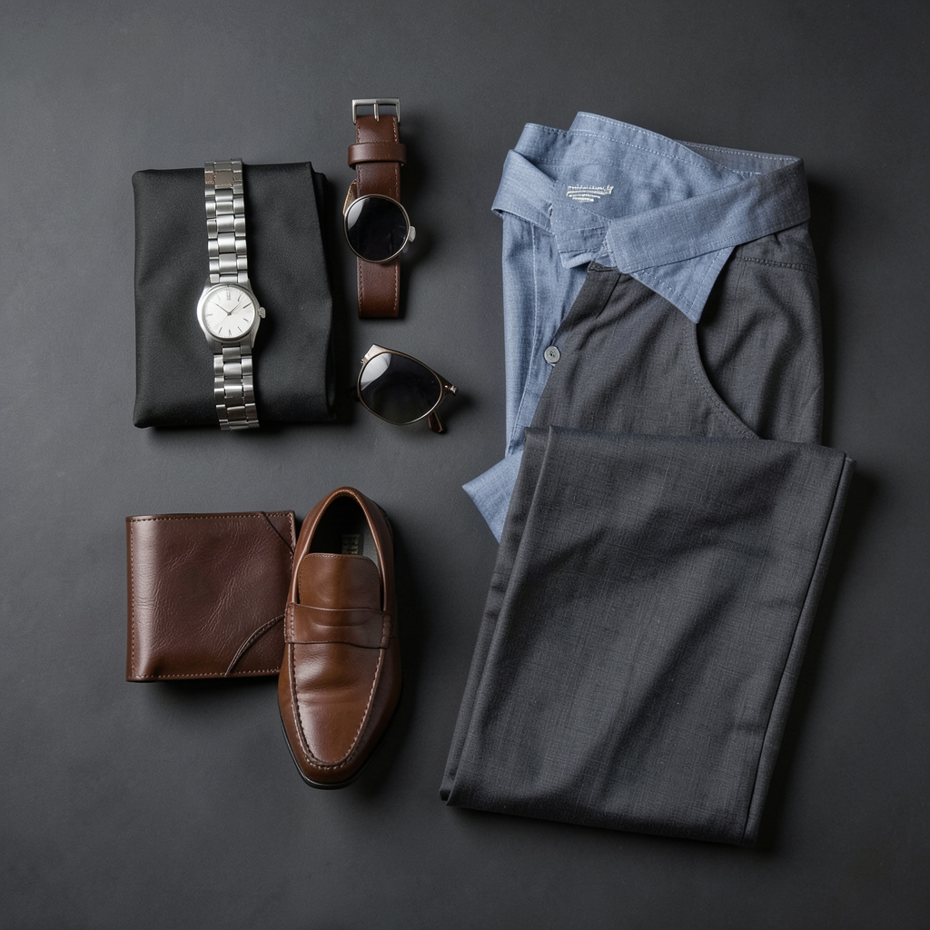 men's watches styled with polished clothing essentials to show how a watch completes an outfit