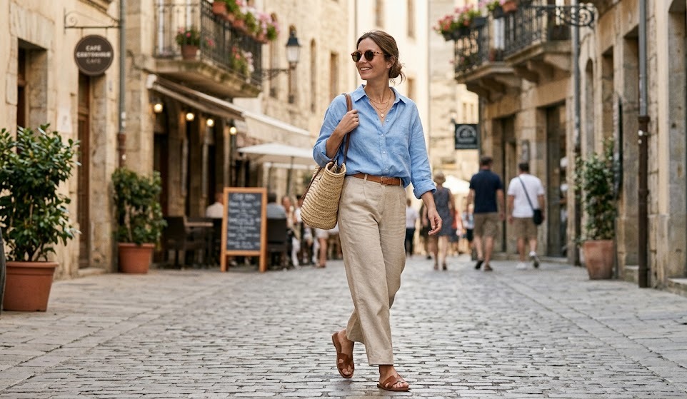 weekend linen shirt outfit ideas for women third styling look