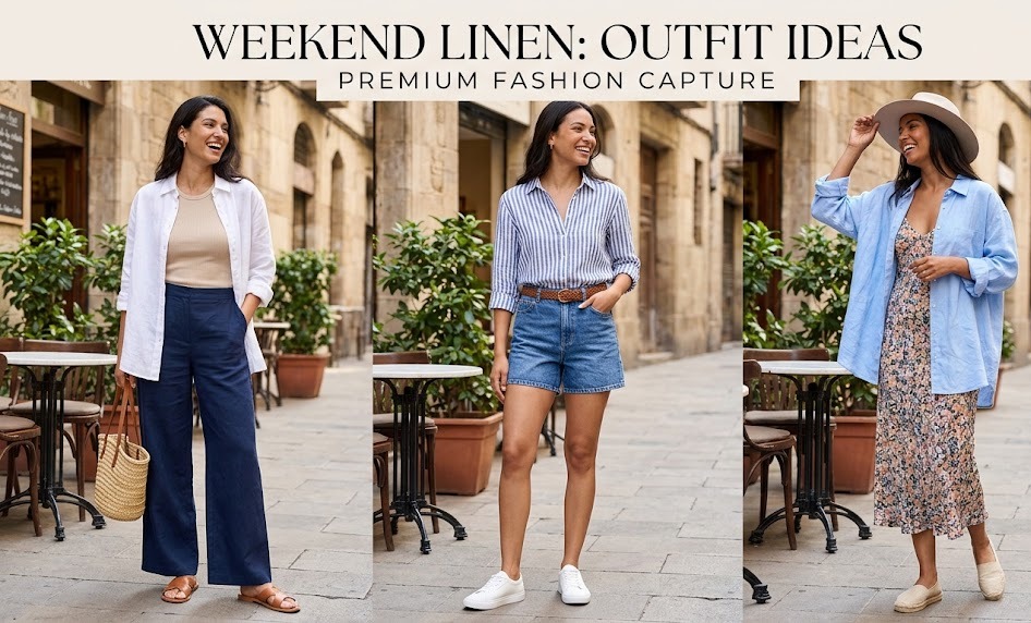 weekend linen shirt outfit ideas for women fourth styling look