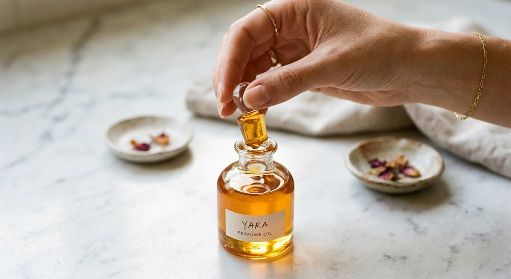 yara perfume oil application lifestyle